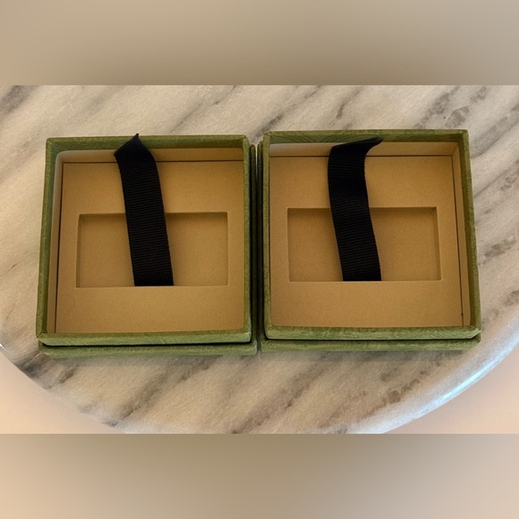 Gucci Olive Green Paisley With A Ribbon & 2 Small Gift Boxes Empty - Picture 10 of 16